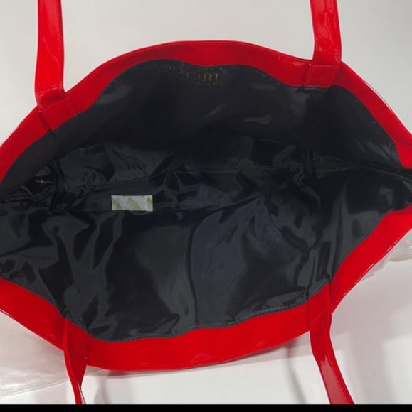 β€NWT Pretty in Red Schick Carolina Herrera Gloss Tote 12*20.5" - Picture 8 of 11